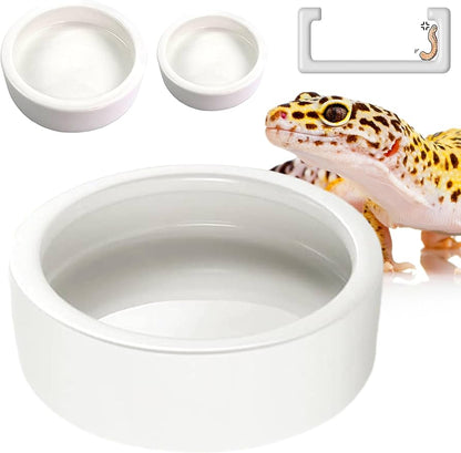Escape proof reptile feeding bowl for insects